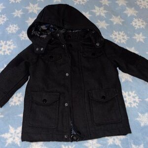 Kids black utility jacket